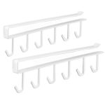 Set universal de umerașe metalice pentru bucătărie - alb - 2 buc.