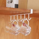 Set universal de umerașe metalice pentru bucătărie - alb - 2 buc.