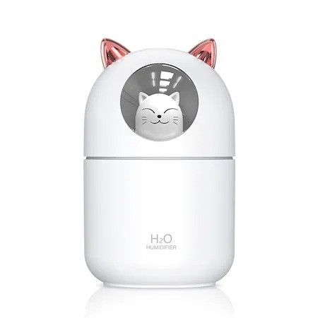 H2o Világító cicás párásító diffúzor - fehér
