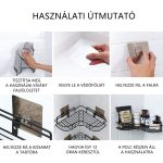 Öntapadós fürdőszobai sarokpolc - fekete