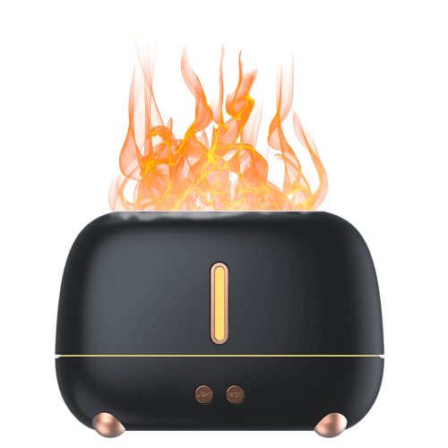 RetroFlame Láng hatású aromaterápiás párásító 250 ml - Fekete - Black Friday