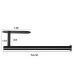 Suport metalic autoadeziv pentru prosoape de hârtie - Negru