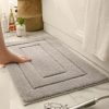 UltraSoft nedvszívó és csúszásgátló fürdőszobai szőnyeg - Világosszürke - 50x80 cm - DT-016
