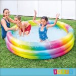 INTEX detský bazén s 3 kruhmi, ombre - 58439np - dúhový