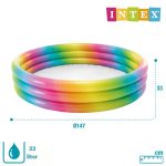 INTEX detský bazén s 3 kruhmi, ombre - 58439np - dúhový