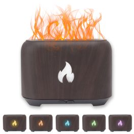   Flame láng mintájú és hatású diffúzor és aroma párologtató - Sötét fa - Black Friday
