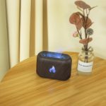 Flame láng mintájú és hatású diffúzor és aroma párologtató - Sötét fa - Black Friday