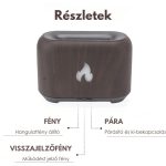 Flame láng mintájú és hatású diffúzor és aroma párologtató - Sötét fa - Black Friday