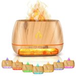 Flame láng hatású aromaterápiás párásító, sótartóval és himalájai sóval - Black Friday