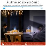 Flame láng hatású aromaterápiás párásító, sótartóval és himalájai sóval - Black Friday