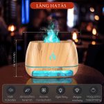 Flame láng hatású aromaterápiás párásító, sótartóval és himalájai sóval - Black Friday
