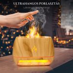 Flame láng hatású aromaterápiás párásító, sótartóval és himalájai sóval - Black Friday