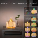 Flame láng hatású aromaterápiás párásító, sótartóval és himalájai sóval - Black Friday