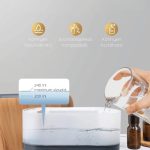 Difuzor cu flacără și vaporizator de aromă cu capac din lemn și bandă decorativă