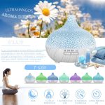 Repedezett és fehér fa mintázatú ultrahangos aroma diffúzor és Pulaiyi 4 részes illóolaj szett - Black Friday