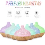 Difuzor de aromă cu ultrasunete cu model de lemn crăpat și deschis la culoare