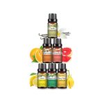 Difuzor de aromă cu ultrasunete cu model de lemn crăpat și deschis la culoare și set de uleiuri esențiale Pulaiyi