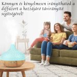 Difuzor de aromă cu ultrasunete cu model de lemn crăpat și deschis la culoare și set de uleiuri esențiale Pulaiyi