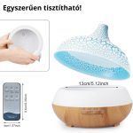 Difuzor de aromă cu ultrasunete cu model de lemn crăpat și deschis la culoare și set de uleiuri esențiale Pulaiyi