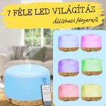 Ultrahangos párásító és aromaterápiás diffúzor - fa