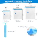 Saci de depozitare vidați care economisesc spațiu, diverse dimensiuni - 9 bucăți