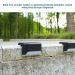 8 buc. Lampă solară LED pentru scări - lumină galbenă