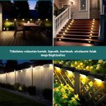 8 buc. Lampă solară LED pentru scări - lumină galbenă