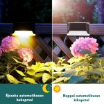 8 buc. Lampă solară LED pentru scări - lumină galbenă