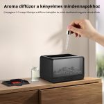 Aroma difuzér s efektem krbu, 2stupňová humidifikácia a osvetlenie, časovač, tichý chod – čierny