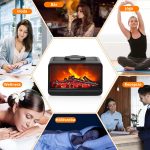 Aroma difuzér s efektem krbu, 2stupňová humidifikácia a osvetlenie, časovač, tichý chod – čierny