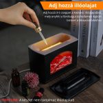 Aroma difuzér s efektem krbu, s efektem skutečného plamene, dlouhou výdrží a ovládáním jedním tlačítkem – černý