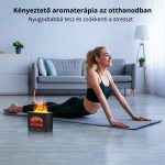 Aroma difuzér s efektem krbu, s efektem skutečného plamene, dlouhou výdrží a ovládáním jedním tlačítkem – černý