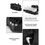 Mozdony Aroma Diffúzor Ultrahangos Technológiával, Dupla Párásítással, Éjszakai Fénnyel - Fekete