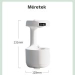 Antigravitační zvlhčovač vzduchu s inteligentním displejem, velkou kapacitou a osvětlením – bílý