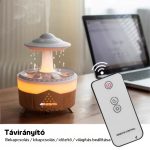 Barevná kapka deště – aromaterapeutický difuzér s barevným osvětlením, kapkami vody, dálkovým ovládáním a časovačem – světlé dřevo
