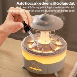 Barevná kapka deště – aromaterapeutický difuzér s barevným osvětlením, kapkami vody, dálkovým ovládáním a časovačem – bílý