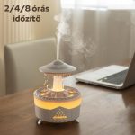 Barevná kapka deště – aromaterapeutický difuzér s barevným osvětlením, kapkami vody, dálkovým ovládáním a časovačem – bílý