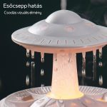 Barevná kapka deště – aromaterapeutický difuzér s barevným osvětlením, kapkami vody, dálkovým ovládáním a časovačem – bílý