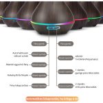 Váza Formájú Ultrahangos Aromaterápiás Diffúzor és Pulaiyi 4 Részes Illóolaj Szett - Sötét Fa - Black Friday