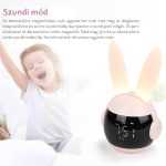 Ceas deșteptător și lumină de noapte cu iepuraș pentru copii, cu afișaj digital - roz