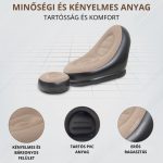 Fotoliu gonflabil cu suport pentru picioare - 116 x 98 x 83 cm - Maro-Negru