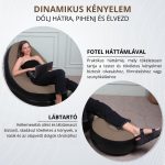 Fotoliu gonflabil cu suport pentru picioare - 116 x 98 x 83 cm - Maro-Negru