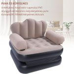 Saltea gonflabilă 2 în 1, maro - 100 x 90 x 98 cm