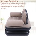 Saltea gonflabilă 2 în 1, maro - 100 x 90 x 98 cm