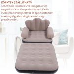 Saltea gonflabilă 2 în 1, maro - 100 x 90 x 98 cm