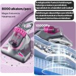 4 v 1 ruční vysavač s vyměnitelnými nástavci, silným sacím výkonem a třemi úrovněmi rychlosti – šedo-růžový