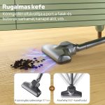 4 v 1 ruční vysavač s vyměnitelnými nástavci, silným sacím výkonem a třemi úrovněmi rychlosti – šedo-růžový