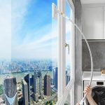 Teleszkópos Ablaktisztító Eszköz Állítható Szöggel, Cserélhető és Mosható Textil Betétekkel