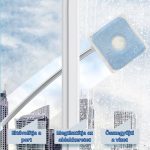 Teleszkópos Ablaktisztító Eszköz Állítható Szöggel, Cserélhető és Mosható Textil Betétekkel