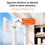 Teleszkópos Ablaktisztító Eszköz Állítható Szöggel, Cserélhető és Mosható Textil Betétekkel